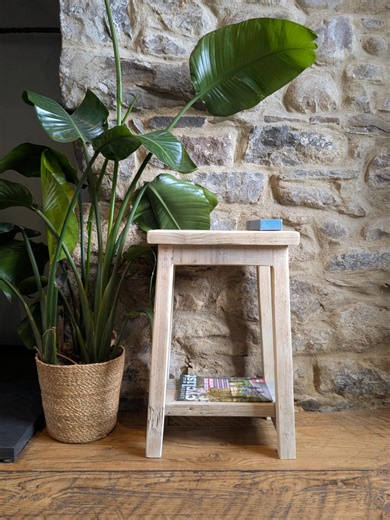 Reclaimed Wood Bedside Table | Rustic Farmhouse End Stand - Etsy