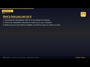 Control a Real Robot with Python (DJI RoboMaster SDK Tutorial)