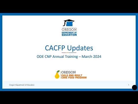 CACFP Updates Training