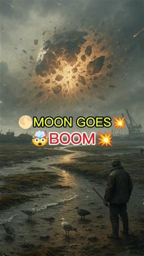 When the Moon Explodes… Humanity Is Doomed 😱🌍 #shorts #earth #moon