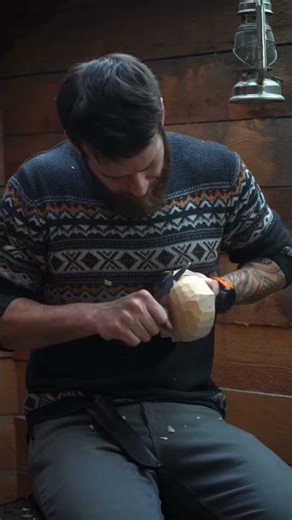 極寒の冬と作業風景🌲❄️ #アウトドア #食器 #ククサ #キャンプ