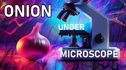 Onion in the rush hour [under microscope]
