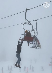 199K views · 257 reactions | Heart-stopping rescue of a man dangling from a ski lift | Science, Tech and Universe | Facebook