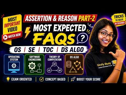 🔥 Assertion & Reason Part-2 | Most Expected FAQs & PYQs | OS, SE, TOC & DS Algo | UGC NET CS