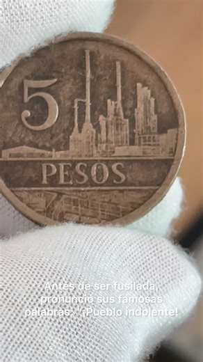 Moneda de 5 pesos colombianos que rinde homenaje a Policarpa Salavarrieta. | Coin Club Collection
