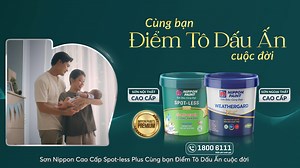 🤰 ĐIỂM TÔ DẤU ẤN CHÀO ĐÓN BÉ YÊU ĐẦU LÒNG 🍼 Căn phòng nhỏ sắp đón chào thành viên mới. Hãy để sơn Nippon Spot-less Plus giúp ba mẹ tạo nên không gian sạch sẽ, an toàn và ngập tràn yêu thương cho bé yêu. ✨ Chống bám bẩn: Căn phòng tuổi thơ của bé sẽ được gìn giữ và bảo vệ khỏi những vết bẩn bởi công nghệ Anti-Stain Technology. ✨ Dễ lau chùi: Những vết bẩn từ đồ ăn, thức uống sẽ không còn là vấn đề, giúp ba mẹ dễ dàng giữ căn phòng luôn sạch sẽ. ✨ Kháng virus, kháng khuẩn: Công nghệ I-on bạc hỗ 