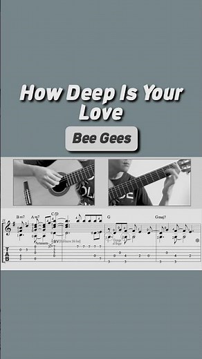 How Deep Is Your Love / Bee Gees (Guitar) #guitar #fingerstyleguitar #guitartab #howdeepisyourlove