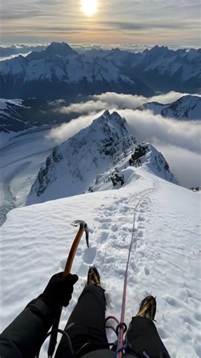 This is what freedom looks like ⛰️#POV#MountainClimb#SnowMountain#CinematicPOV#Explore