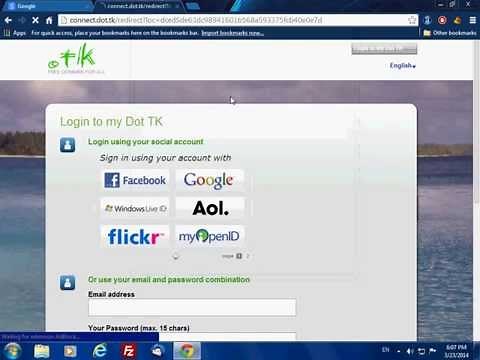 how to register a free domain with dot tk