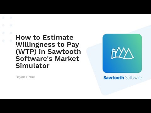 How to Estimate Willingness to Pay (WTP) in Sawtooth Software's Market Simulator