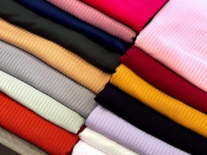 Rib Knit Fabric by the Yard Ribbed Jersey Stretchy Soft Polyester Stretch Fabric 1 Yard - Etsy