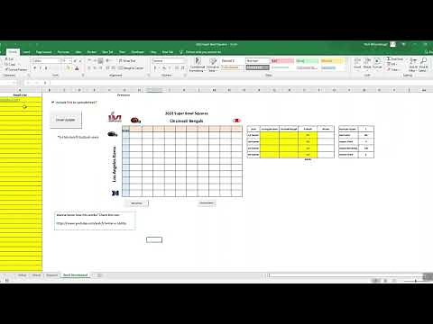 2022 Super Bowl Squares - 1 sheet, 54 ways to play