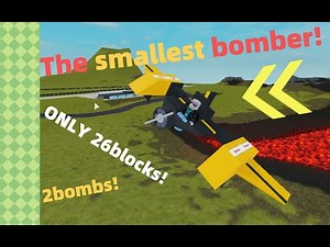 【Roblox Plane Crazy】Easy & smallest bomber tutorial! (25 blocks!)