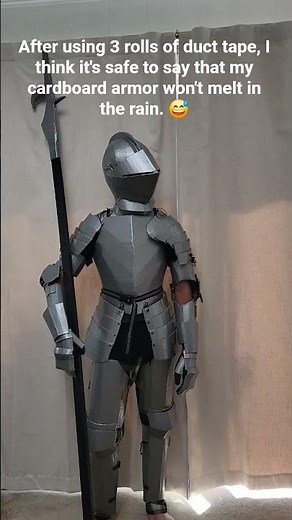 Duct Tape and Cardboard Knight Armor | DIY #knight #cosplay #diy #fyp