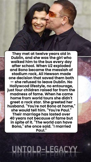 Bono's Wife Refused to Leave Dublin and Saved Him From Himself for 40 Years ❤️
