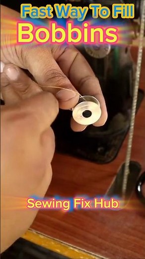 Fastest Way to Fill a Bobbin! 3-Second Super Trick 🧵⚡” #sewingmachine #sewingblogger #sewingtutorial