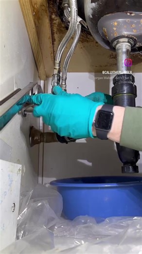 How to install a clean-out under a sink.. 💦🐍😬 - - - - - #plumbing #plumber #asmr #toolbag #pipes #tools #diy #howto #work #art #drain #voiceover #reels #feelitreelit #fyp #viral