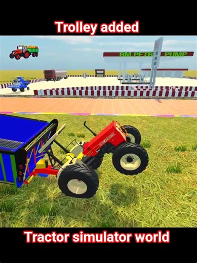 trolley added in Indian tractor simulator world new update🤩 #tractorgame #gaming #shorts