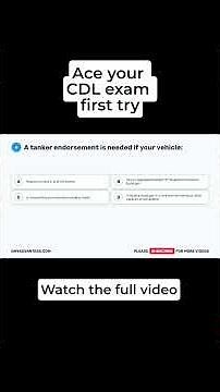 CDL General Knowledge Written Test Questions 5 & 6 (With Explained Answers!) #cdl #dmv #exam