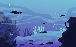 Premium Vector | Vector under the sea background for video conferencing