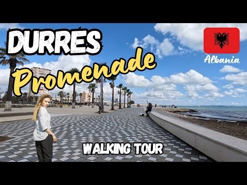 Durres - Walking on Beach Promenade