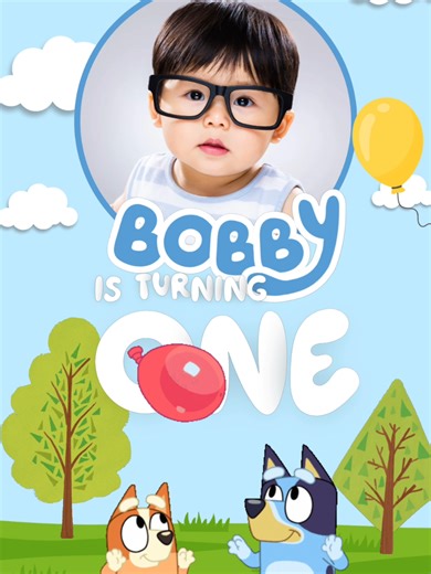 Customized Bluey Theme Digital Birthday Invitation
