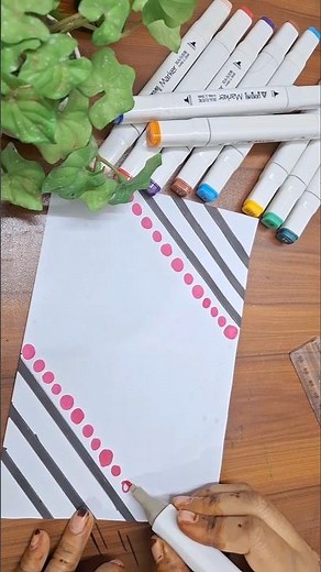 DIY Border Design Idea ❤️ #diy #diycrafts #design #art #artandcraft #nice #howto #paper #new #ideas