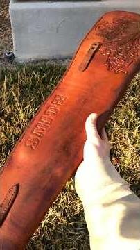 WW2 Era Rancher’s Rifle Saddle Holster In For #restoration #leather #leatherwork #ww2 #1940s