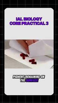 The Experiment That Keeps Coming Back in IAL Biology Unit 1 (Core Practical 3)