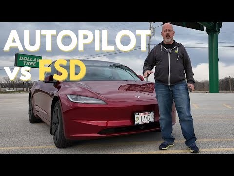 Tesla Autopilot vs FSD (Full Self-Driving) - Traffic Aware Cruise Control, Autosteer, and FSD Demos