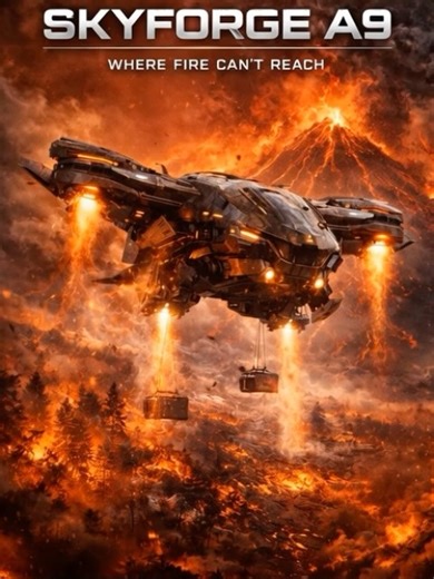 Elie Ngoukelibi on Instagram: "CONCEPT: 🔥🔥 SKYFORGE A9 SKYFORGE A9 🔥 was born where fire wins and machines fail. Wildfires, volcanic eruptions, industrial infernos — this airborne beast enters zones written off as impossible. Its thermal-absorbing hull feeds on extreme heat, converting destruction into controlled power ⚙️🌋. Smoke becomes transparent. Flames lose oxygen. The sky itself becomes a weapon against fire. SKYFORGE A9 doesn’t drop water — it disrupts combustion at the molecular leve