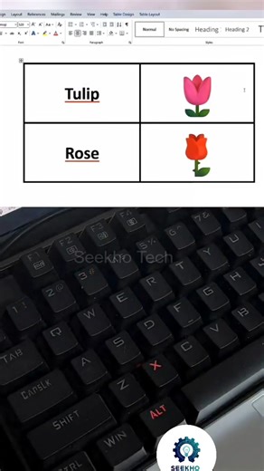 Flower Shortcut Trick | Keyboard Magic | Typing ASMR 🌸⌨️ #msword #keyboard #asmr #typing #tricks