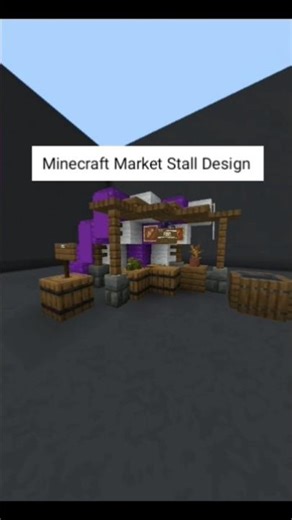 Minecraft Market Stall Design easy build #minecraft #shorts
