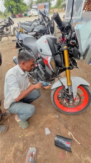 Yamaha MT ~ 15 modified ♨️❌ Mudguard 🧿 #shorts #modified #mt15v2 #viralshort #automobile
