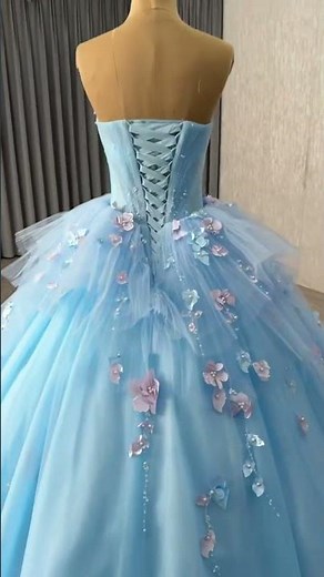 The Ultimate Blue Floral Ball Gown for Prom 2026 💙 | Veaul.com