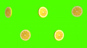 Lemon, 3D animation for cookers, isolated on green screen background, 4K | Premium Stock Video Footage