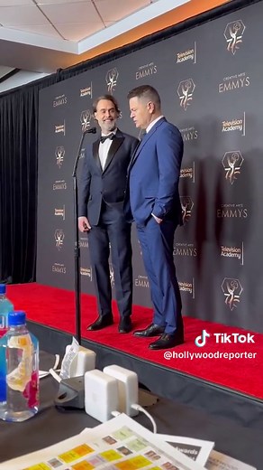 #thelastofus stars #murraybartlett and #nickofferman come together to discuss their partnership in the show backstage at the creative arts #emmys