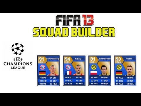 FIFA 13 Ultimate Team - Squad Builder - Champions League final