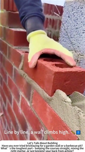 Master Bricklayer in Action – Building a Wall by Hand 🧱👷
