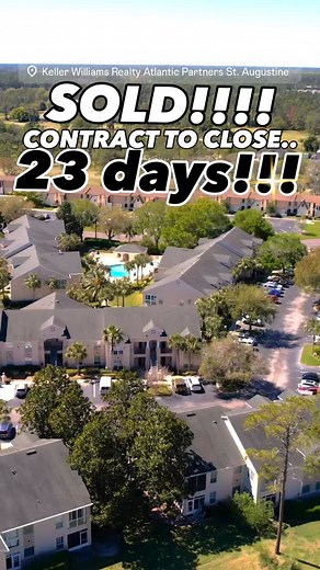SOLD!!My team and I pride ourselves on not wasting time. Once the contract is signed, we get to work and get them closed! This one took just 23 days….contract to close!! The second ‘Greens’ condo I’ve listed and sold for these amazing customers this year…..in a tough condo market!!! #sold #condosale #staugustinerealtor #staugustinerealestate #gratitude #joy #freedom #motivational | Paul Andy Smith