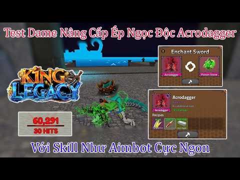 King Legacy - Testing Damage Upgrades and Gem Fusion on Acrodagger with Aimbot-like Skills - Extr...