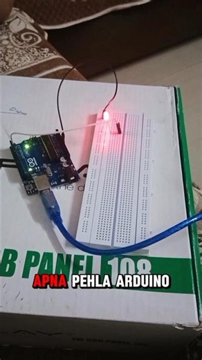 how I did my first arduino code run😮#diy #shorts