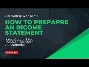 How to prepare an income statement | Grade 12 Accounting | First year Accounting |