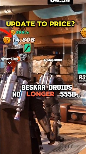 Updated Prices On Beskar Droids In Fortnite Droid Tycoon