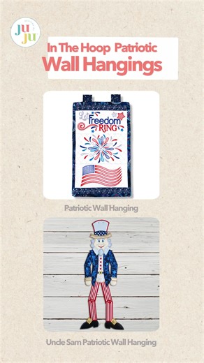 6.8K views · 40 reactions | Add some ✨ 푠푖푧푧푙푒, 푠ℎ푖푚푚푒푟, 푎푛푑 푠ℎ푖푛푒 ✨ to your Summer stitching with our ITH Patriotic designs! Patriotic In-the-Hoop Designs: https://buff.ly/SEr0ypD Patriotic Embroidery Designs: https://buff.ly/aChNMAS | Designs by JuJu | Facebook