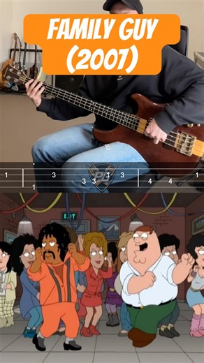 Peter Griffin Dances To Axel F (Bass Guitar Cover with TABS) | From the TV show ‘Family Guy’ (2007)