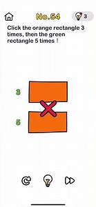 BRAIN OUT Level 54 CLICK THE ORANGE RECTANGLE 3 TIMES