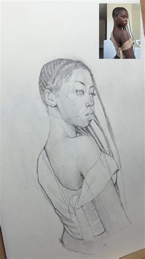 How to draw a portrait using the loomis method #asmr #art #portrait #drawing