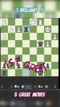1 Brilliant 5 GREAT MOVES Shahzad's brilliancy in low ELO chess #chessgame #chesscom #checkmate