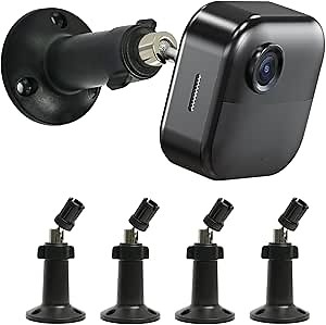 Wall Mount for Blink Outdoor (4th Gen & 3rd Gen) Camera, 4 Pack All-New Blink Security Camera Mounting Bracket, 360° Adjustable Wall Mount for Blink Outdoor Indoor Camera (Black)